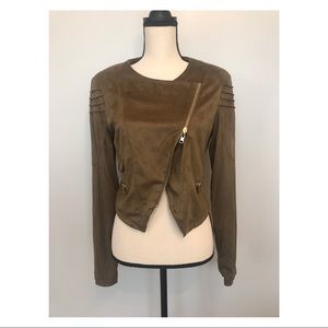 Moto faux leather jacket